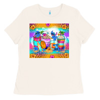 Bone stitch summer coffee cups Ladies Tee - Zillion Design Studio