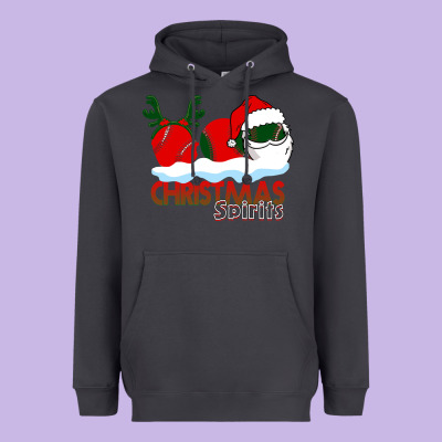 Christmas Spirits Baseball Heavyweight Hoodie Designed By Bettercallsaul