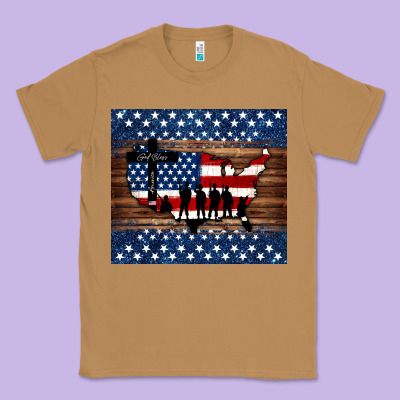 God Bless America American Flag Tumbler Classic Tee Designed By Jasminsmagicworld