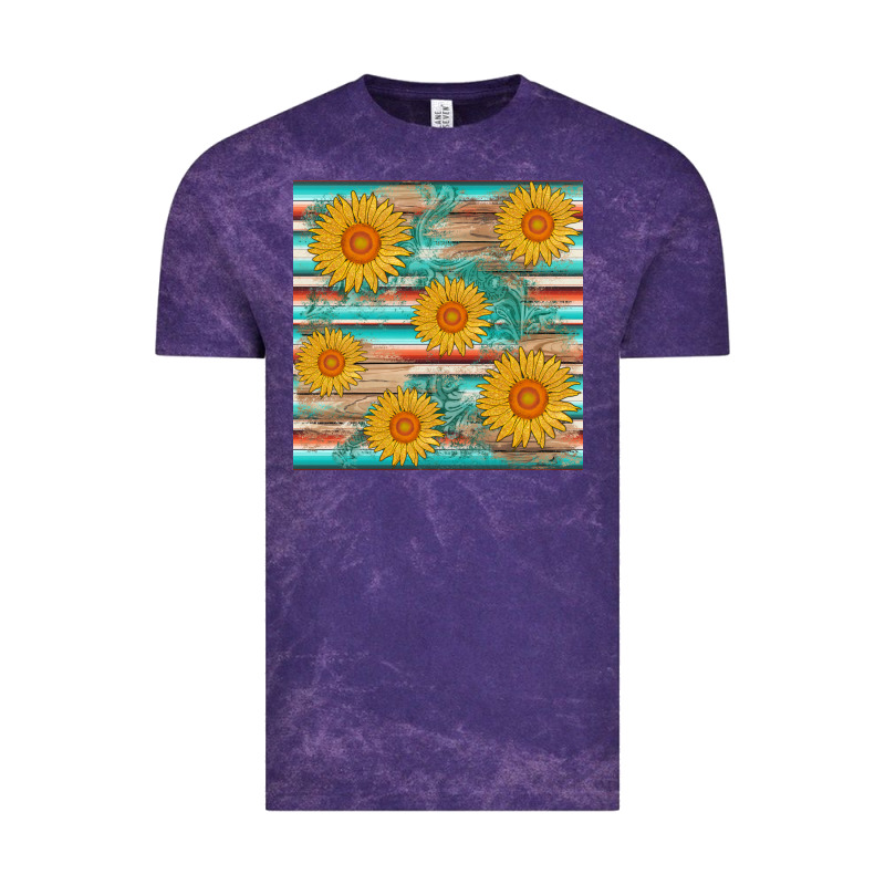 Sunflower Wood Serape  Leather Seamless Vintage Tee by AdoDesignShop | Teevron