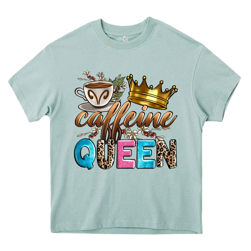 Caffeine Queen Heavy Core Tee by Zillion Design Studio | Teevron
