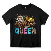 Black caffeine queen Heavy Core Tee - Zillion Design Studio