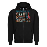 Black minding my own small business bbs Zipper Hoodie - BundleAndBundleShop