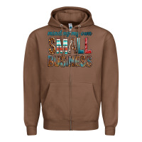 Chestnut minding my own small business bbs Zipper Hoodie - BundleAndBundleShop