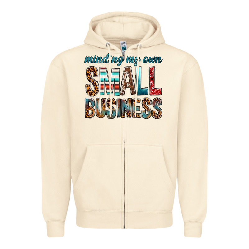 Minding My Own Small Business Bbs Zipper Hoodie by BundleAndBundleShop | Teevron