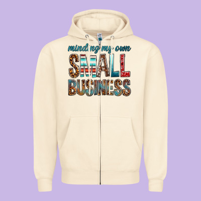 Minding My Own Small Business Bbs Zipper Hoodie Designed By Bundleandbundleshop