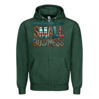 Sports Green minding my own small business bbs Zipper Hoodie - BundleAndBundleShop