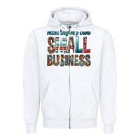 White minding my own small business bbs Zipper Hoodie - BundleAndBundleShop