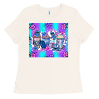 Bone stitch coffee cups Ladies Tee - Zillion Design Studio