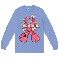 Colony Blue survivor breast cancer with boxing gloves Long Sleeve Tee - MaliasSmallBusiness
