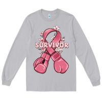 Moon Dust survivor breast cancer with boxing gloves Long Sleeve Tee - MaliasSmallBusiness