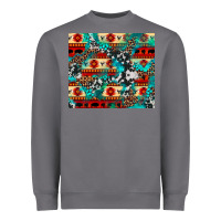 Storm aztec leopard cowhide turquoise Heavyweight Sweatshirt - BarkalooDesign