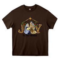 Chocolate Brown christmas oh holly night Heavy Core Tee - RanaPortraitStore