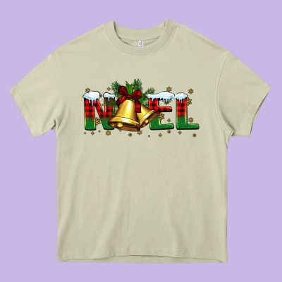 Noel Christmas Bells Heavy Core Tee Designed By Barkaloodesign