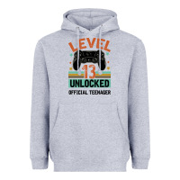 Heather Grey Level 13 Unlocked Official Teenager 13th Birthday Heavyweight Hoodie - Bettercallsaul