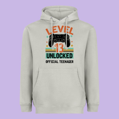 Level 13 Unlocked Official Teenager 13th Birthday Heavyweight Hoodie Designed By Bettercallsaul