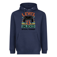 Navy Level 13 Unlocked Official Teenager 13th Birthday Heavyweight Hoodie - Bettercallsaul
