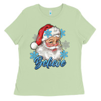Matcha santa blue believe Ladies Tee - RanaPortraitStore