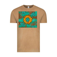 Vintage Camel Sunflower Gemstone Leopard Vintage Tee - Artiststas
