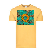 Vintage Mustard Sunflower Gemstone Leopard Vintage Tee - Artiststas