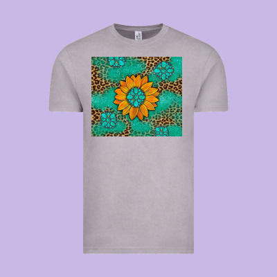Sunflower Gemstone Leopard Vintage Tee Designed By Artiststas