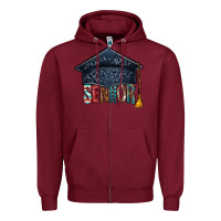 Burgundy senior 2023 graduation hat bbs Zipper Hoodie - BundleAndBundleShop
