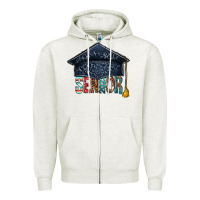 Oatmeal Heather senior 2023 graduation hat bbs Zipper Hoodie - BundleAndBundleShop