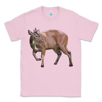 Bubblegum Pink Red Brocket Buck Deer Classic Tee - LillyAllenDesigns