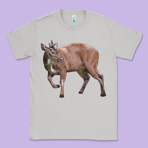 Red Brocket Buck Deer Classic Tee Designed By Lillyallendesigns