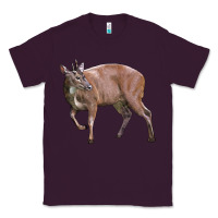 Plum Red Brocket Buck Deer Classic Tee - LillyAllenDesigns