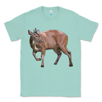 Seafoam Red Brocket Buck Deer Classic Tee - LillyAllenDesigns