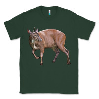 Sports Green Red Brocket Buck Deer Classic Tee - LillyAllenDesigns