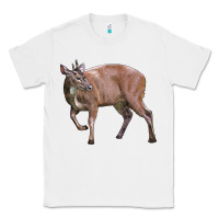 White Red Brocket Buck Deer Classic Tee - LillyAllenDesigns