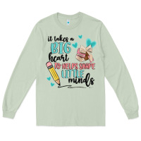Matcha it takes a big hearts to helps shape little minds Long Sleeve Tee - MaliasSmallBusiness