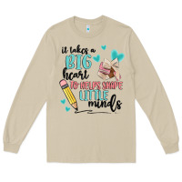 Mushroom it takes a big hearts to helps shape little minds Long Sleeve Tee - MaliasSmallBusiness