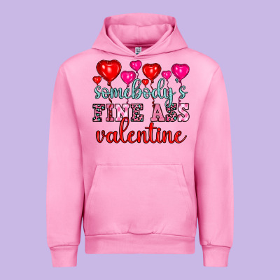 Somebody's Fine Ass Valentine Urban Hoodie Designed By Oliviacreatesart