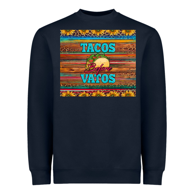 Tacos Before Vatos Heavyweight Sweatshirt by BarkalooDesign | Teevron