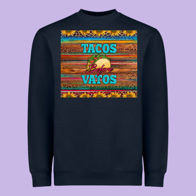 Tacos Before Vatos Heavyweight Sweatshirt Designed By Barkaloodesign