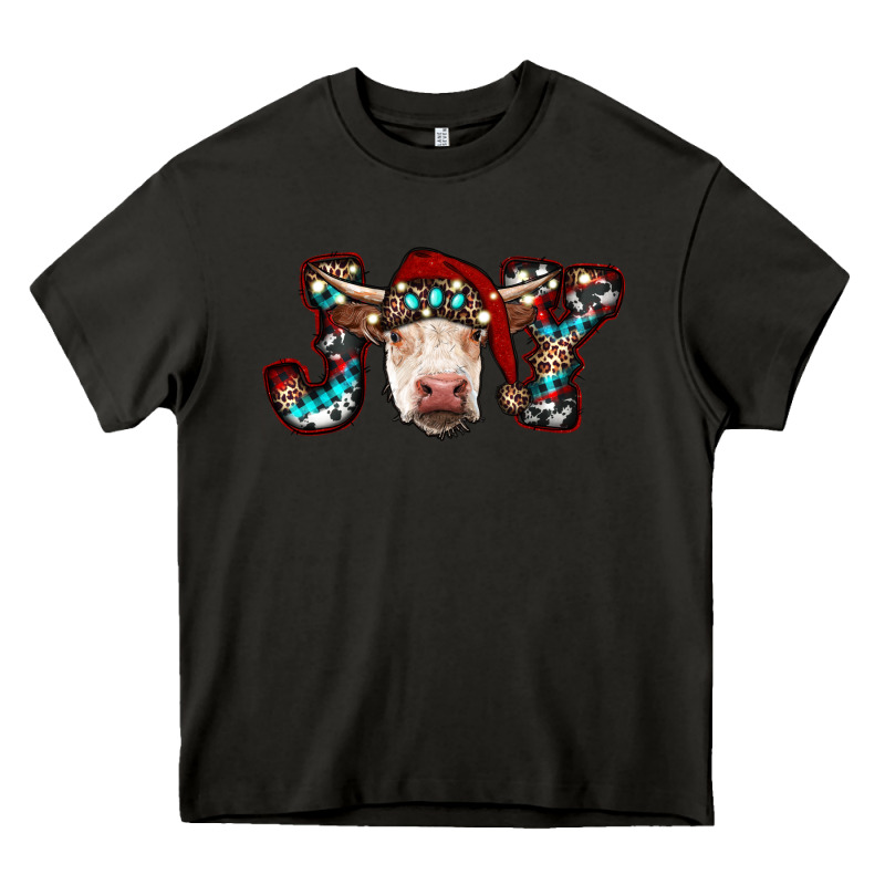 Christmas Joy Cow Heavy Core Tee by RanaPortraitStore | Teevron