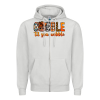 Dove Grey gobble til you wobble bbs Zipper Hoodie - BundleAndBundleShop