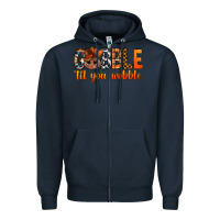 Navy gobble til you wobble bbs Zipper Hoodie - BundleAndBundleShop