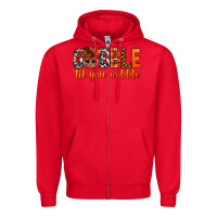 Red gobble til you wobble bbs Zipper Hoodie - BundleAndBundleShop