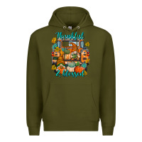 Army Green Thankful Blessed Premium Hoodie - texasbilliewilder
