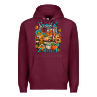 Burgundy Thankful Blessed Premium Hoodie - texasbilliewilder