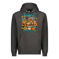 Charcoal Heather Thankful Blessed Premium Hoodie - texasbilliewilder