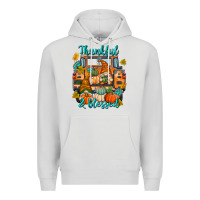 Dove Grey Thankful Blessed Premium Hoodie - texasbilliewilder