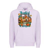 Lilac Thankful Blessed Premium Hoodie - texasbilliewilder