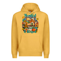 Mustard Thankful Blessed Premium Hoodie - texasbilliewilder