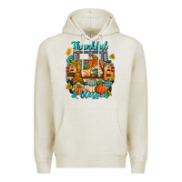 Oatmeal Heather Thankful Blessed Premium Hoodie - texasbilliewilder