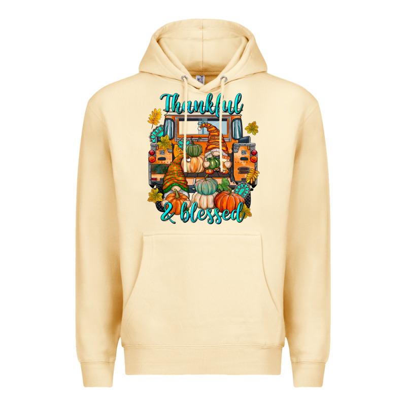 Thankful Blessed Premium Hoodie by texasbilliewilder | Teevron